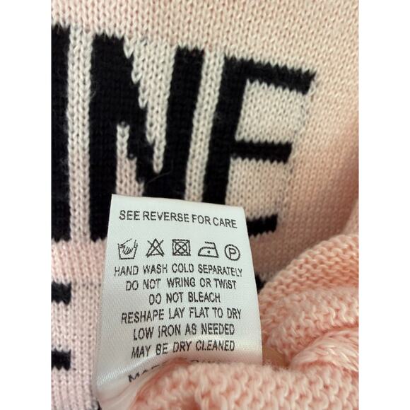 Miracle Size SM Pink "Wine Please" Sweater Soft Oversized - Picture 4 of 7